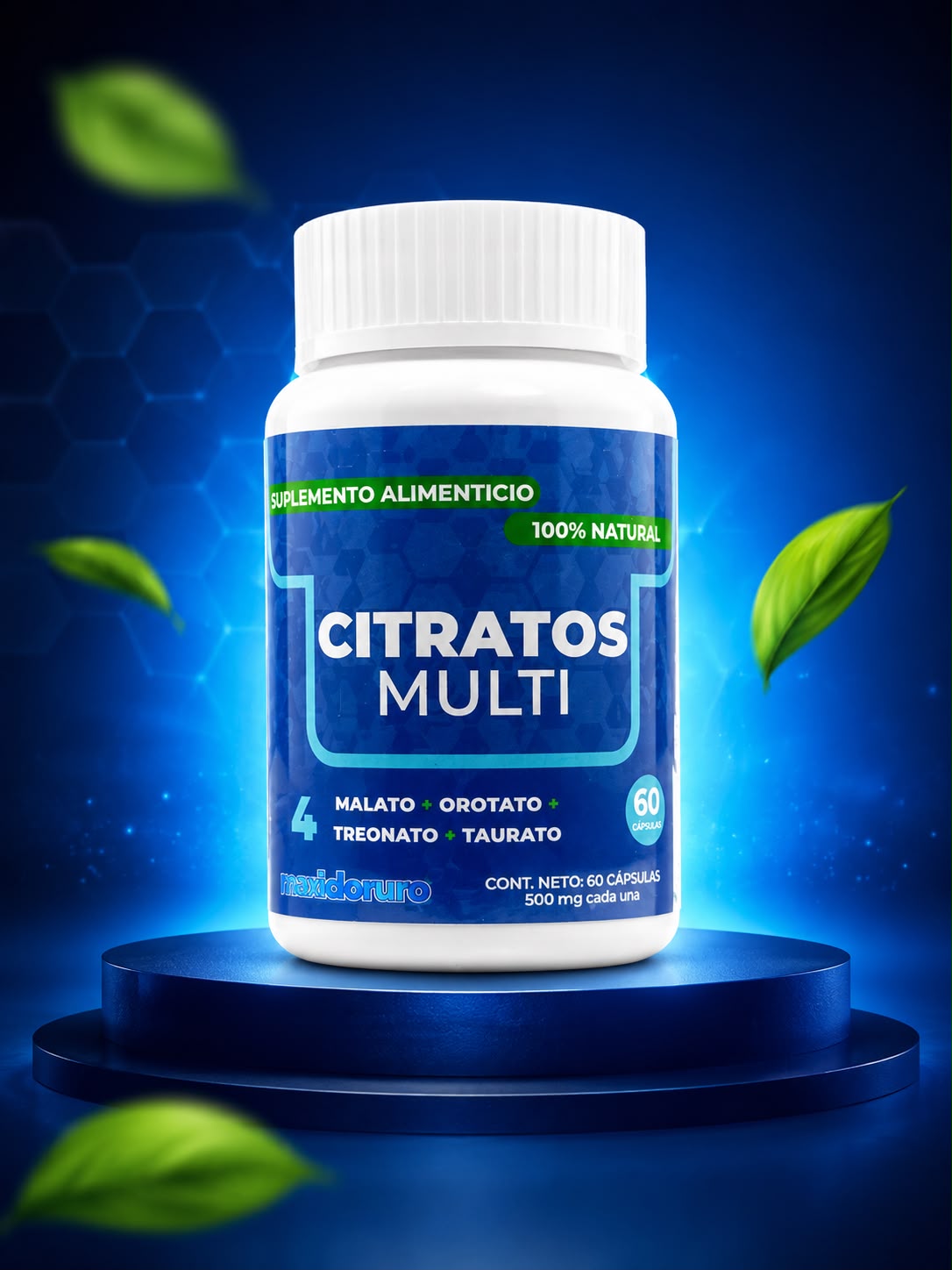 Citratos Multi 4 Tipos Maxicloruro 60 Cápsulas 500 Mg