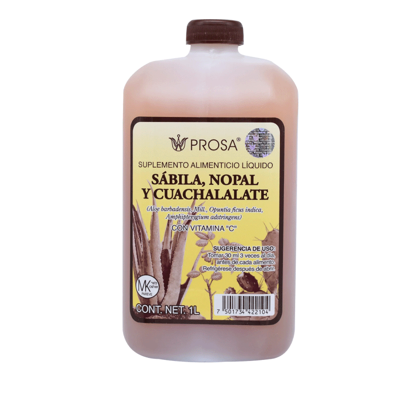 Bebida De Sabila Bebida de sábila nopal y cuachalalate prosa 1 litroY Cuachalalate 1 L