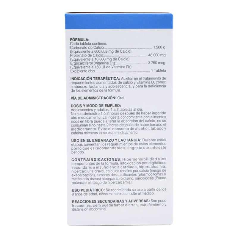 Calcio Vitamina D 60 Tabletas Caltrón 600 D Salud Natural