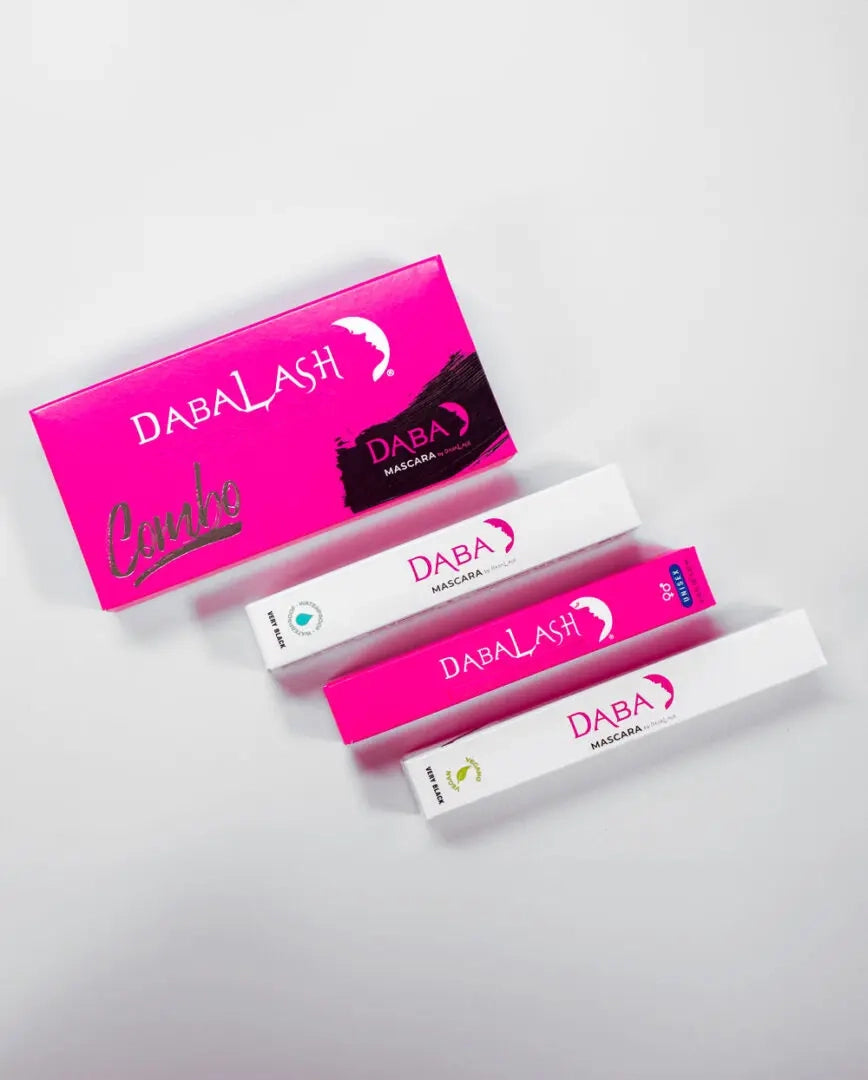 Combo Suero para Crecimiento de pestañas y cejas Dabalash + DABA Mascaras Waterproof y Vegano