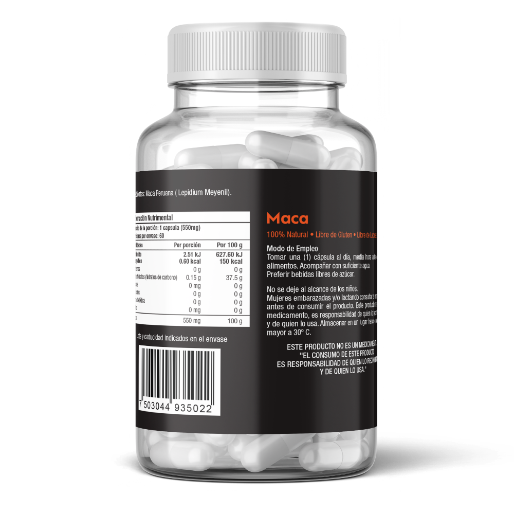 Maca Súper Premium Skin Vit 60 Cápsulas de 550 mg