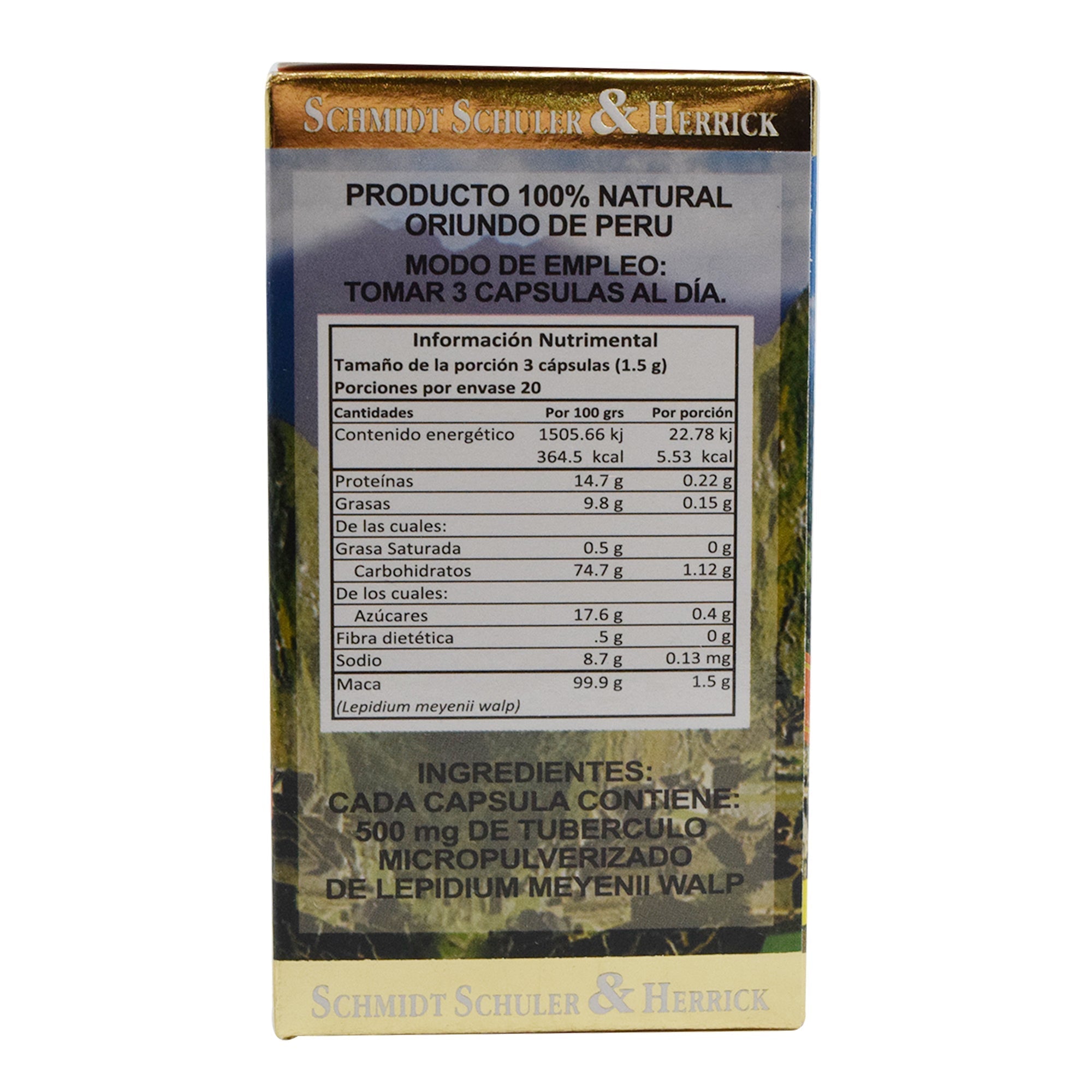 Maca Power 60 Cápsulas Schuler