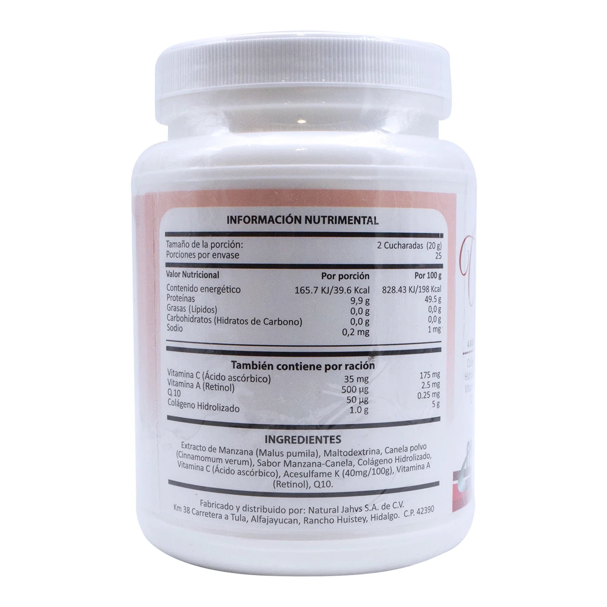 Colágeno Hidrolizado Sabor Manzana Canela Natural Jahvs 500 g