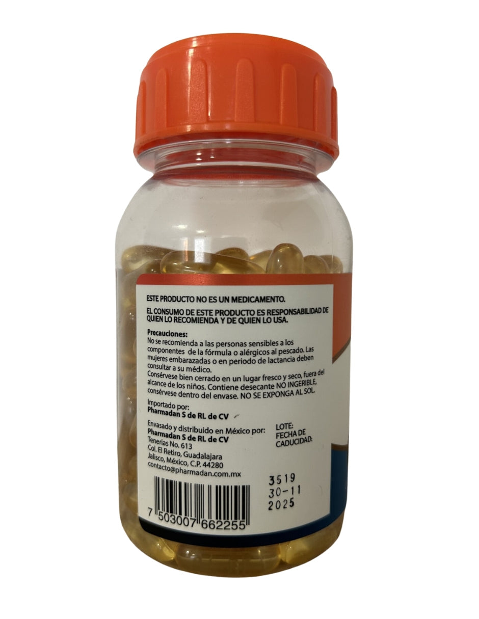 Omega 3 Pharmadan Aceite De Pescado 100 Caps