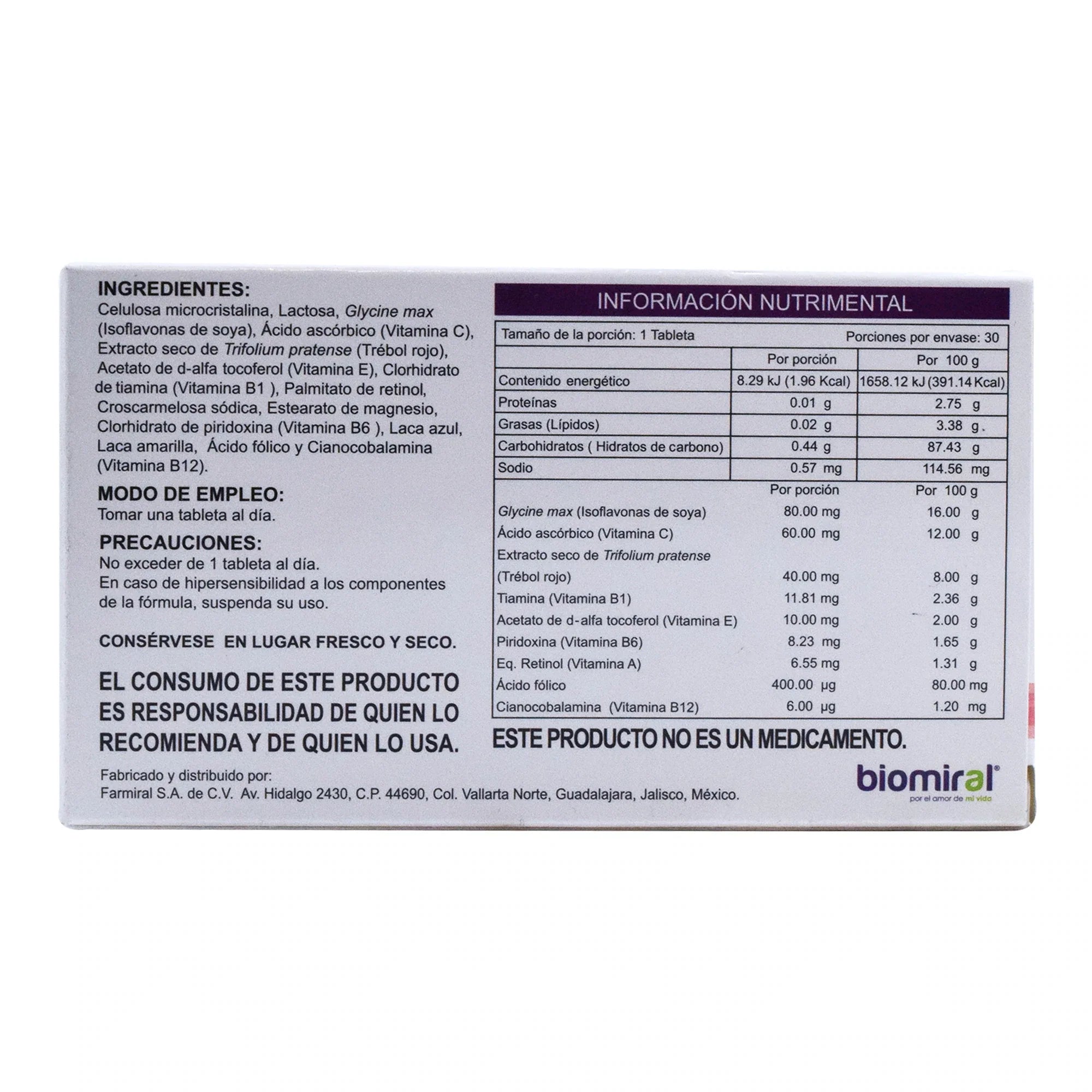 Isoflavonas Tratamiento de la Menopausia Pleniform40 30 Cápsulas