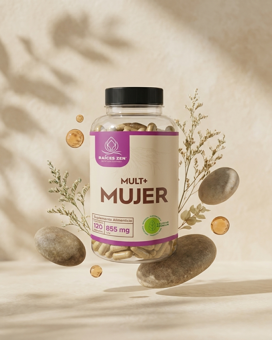 Multivitaminico para Mujeres Raíces Zen Mult Mujer 120 Cápsulas