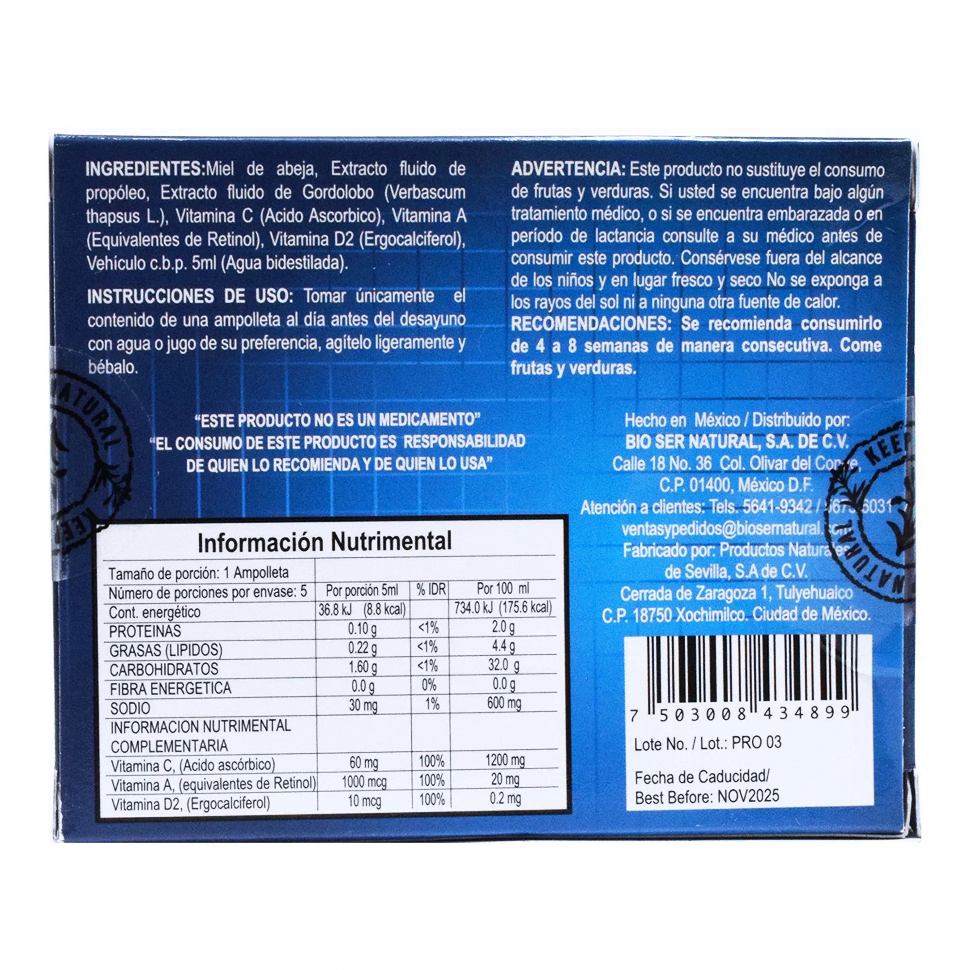 Progyl30 5 Ampolletas 5ml Vitamina A, C Y D