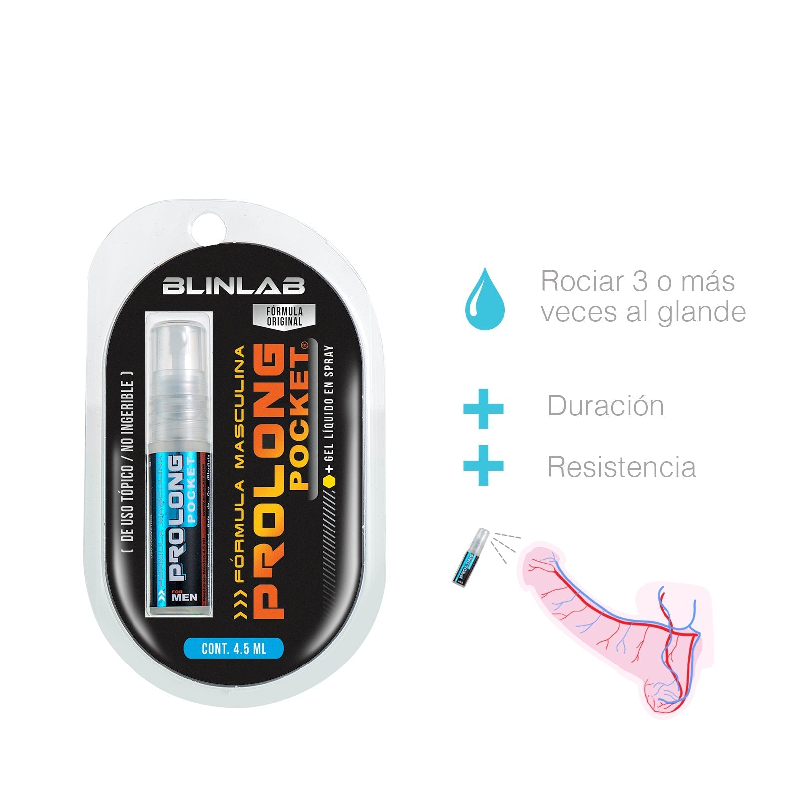 Prolong Pocket - Spray Desensibilizante Uso Tópico - Blinlab