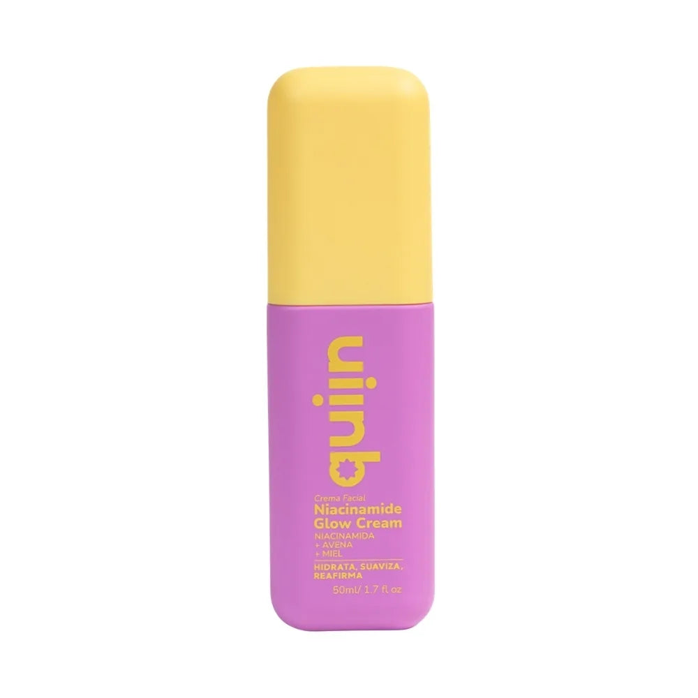 Crema facial con niacinamida Quiin Niacinamide Glow Cream con avena y miel, envase de 50 ml