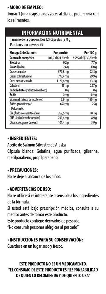 Omega 3 Salmon de Alaska Solanum 150 Cápsulas