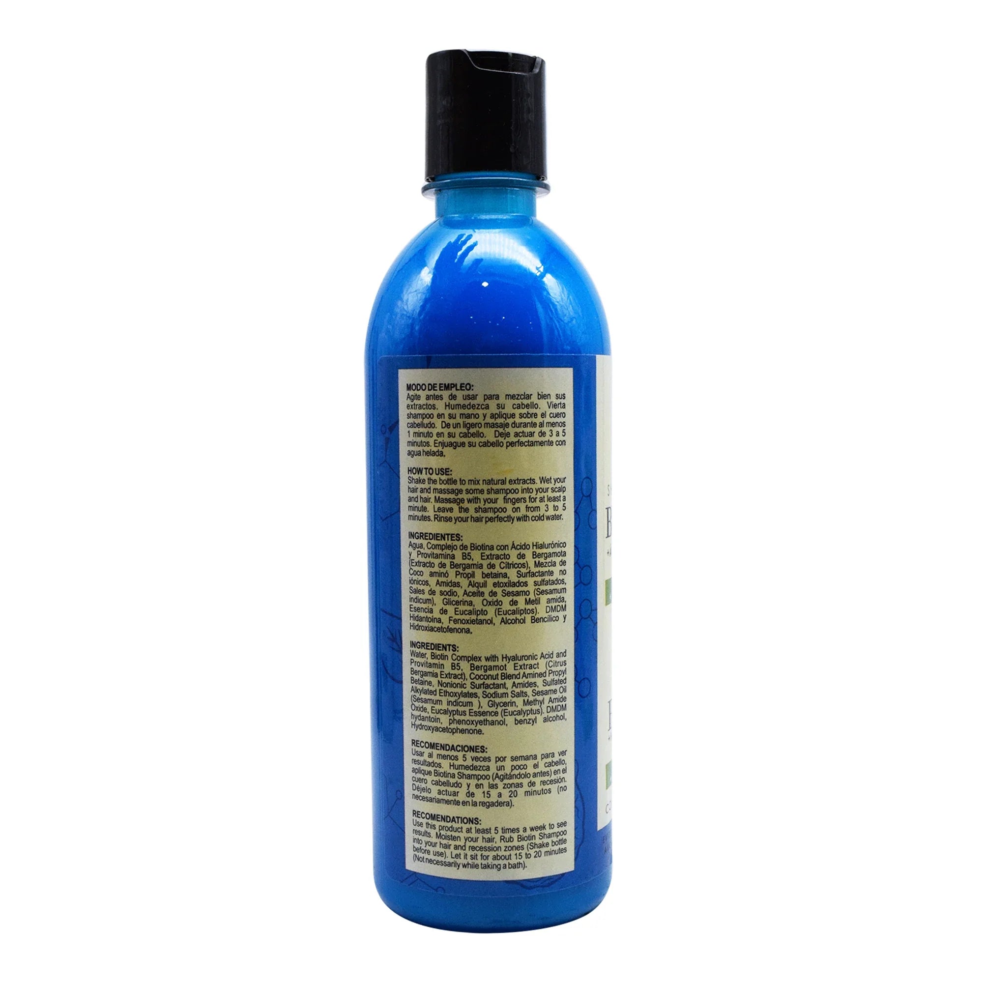 Shampoo Biotina Acido Hialuronico, Vitamina B5 500 mL