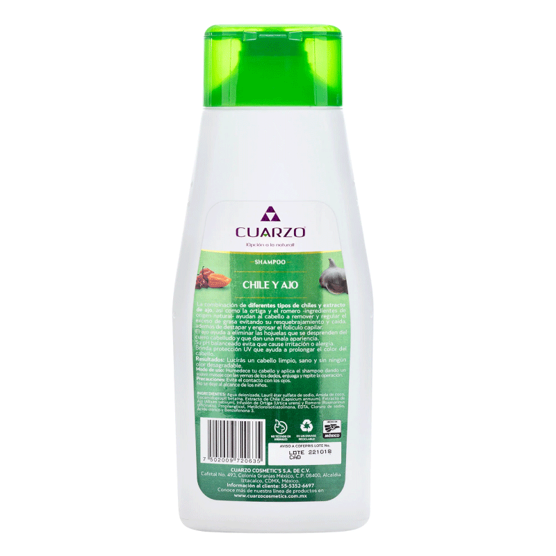 Shampoo de Chile 550 Ml Cuarzo