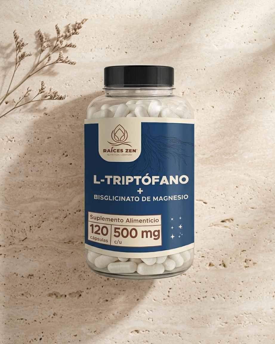 Triptófano y Bisglicinato de Magnesio Raíces Zen 120 Cápsulas