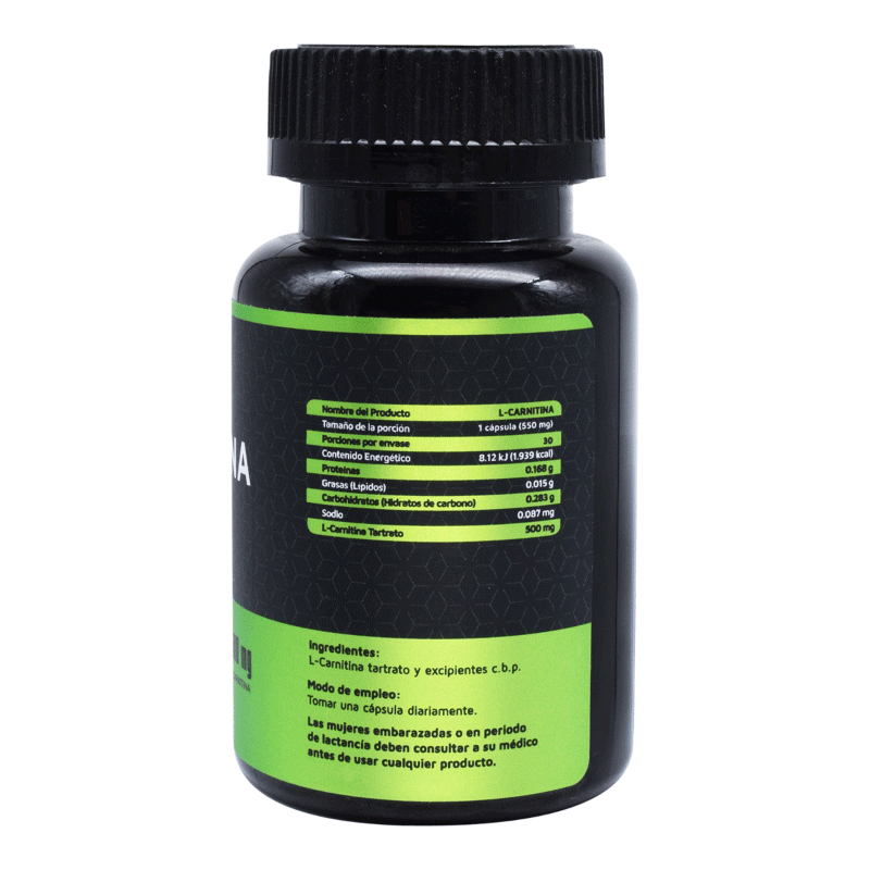 L-Carnitina 500 Mg 30 Cápsulas - High Power
